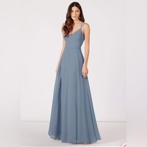 Azazie Janine bridesmaids dress, twilight chiffon